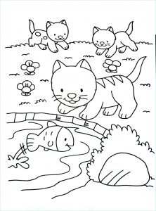 Dessin Chat A Imprimer Inspirant Collection Cute Coloring Page with Kittens Cats Kids Coloring Pages