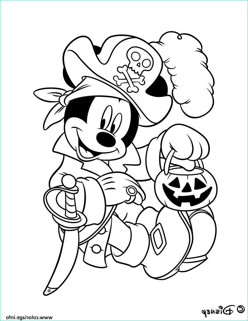 Dessin De Halloween Beau Images Coloriage Mickey Et son Lampion En Citrouille Halloween