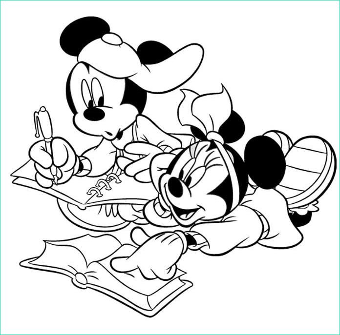Dessin De Mickey Et Minnie Cool Photos Coloriage A Imprimer Mickey Et Minnie Font Leurs Devoirs