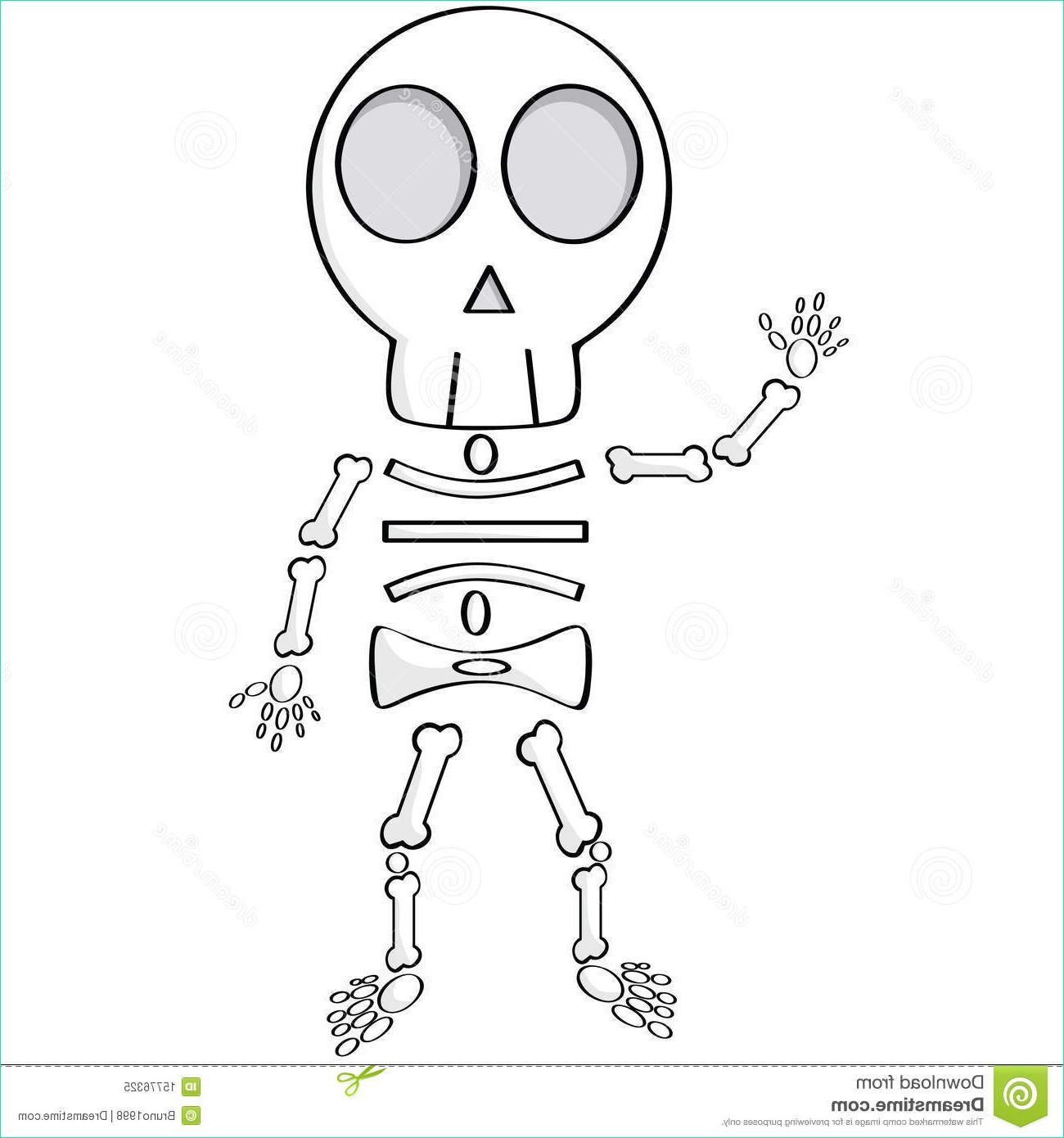 Dessin Halloween Squelette Élégant Image Cartoon Skeleton Royalty Free Stock Image