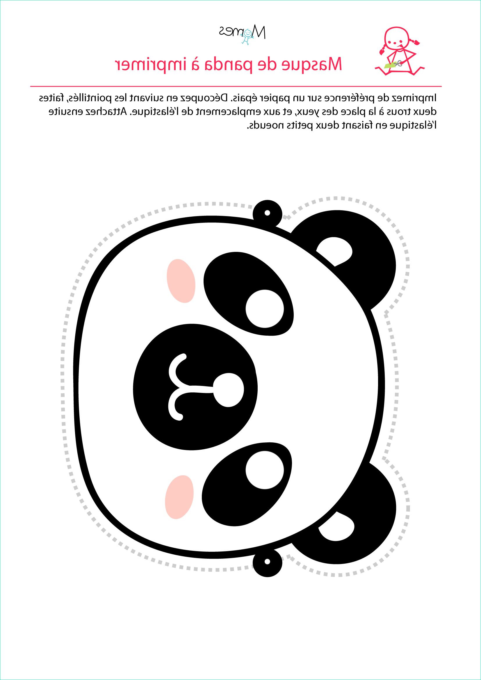Image Panda A Imprimer Luxe Photographie Masque De Panda Momes