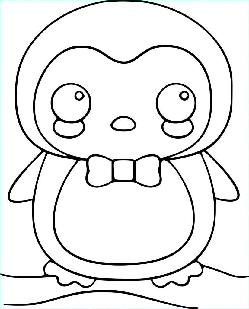 Kawaii Dessin A Imprimer Unique Photographie Coloriage Manchot Kawaii à