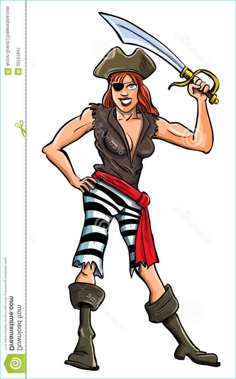 Pirate Fille Dessin Cool Image Illustration De Dessin Animé De Pirate Y De Dame Image