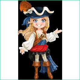 Pirate Fille Dessin Impressionnant Photos Stickers Pirate Fille Blonde Color Stickers