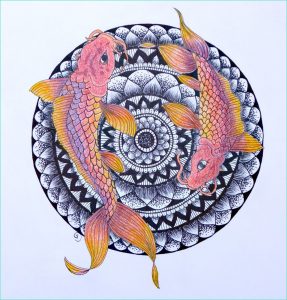 Poisson Mandala Beau Photographie Koi Fish Mandala by Koocharts On Deviantart