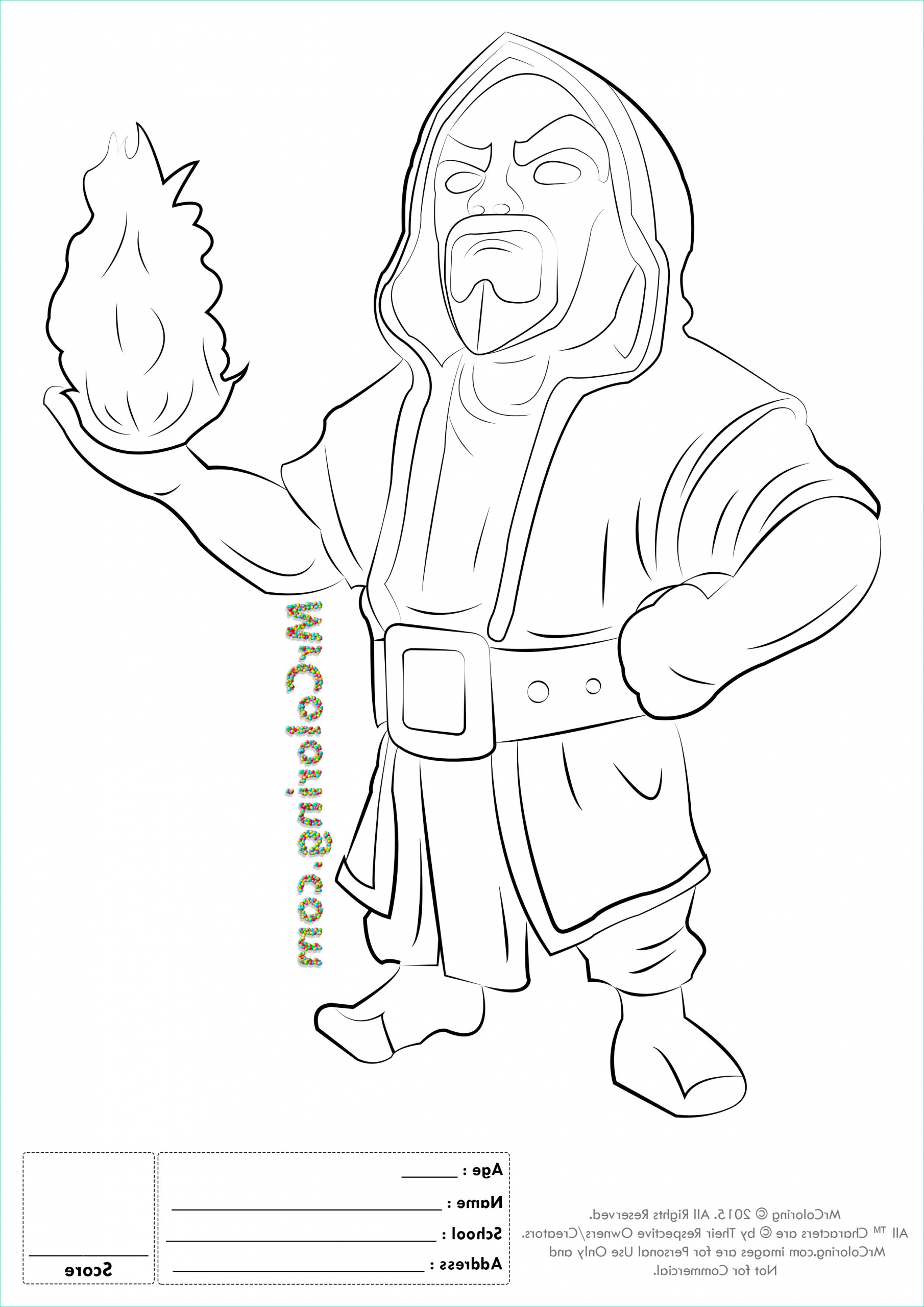 Clash Royal Coloriage Inspirant Galerie Free Printable Clash Of Clans Wizard Coloring Pages 1
