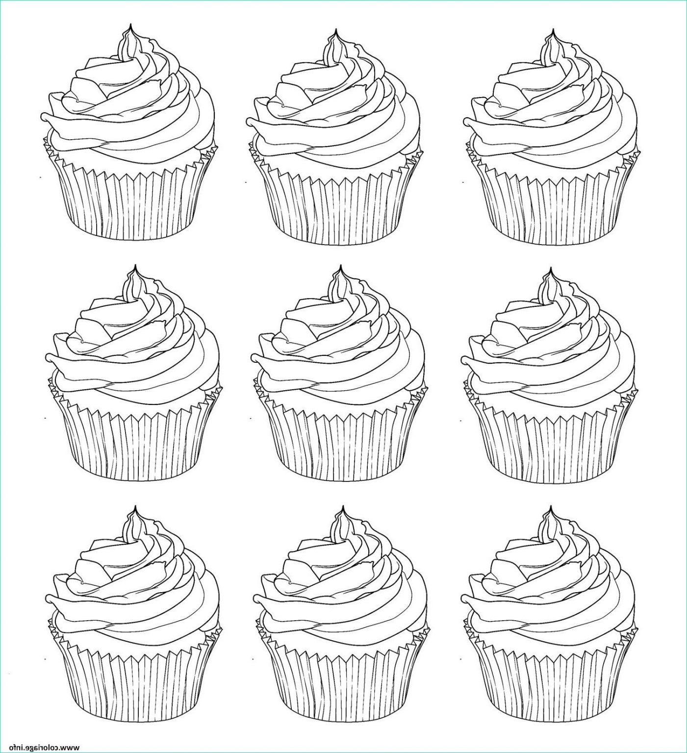 Impressionnant De Coloriage De Cupcake Collection Coloriage