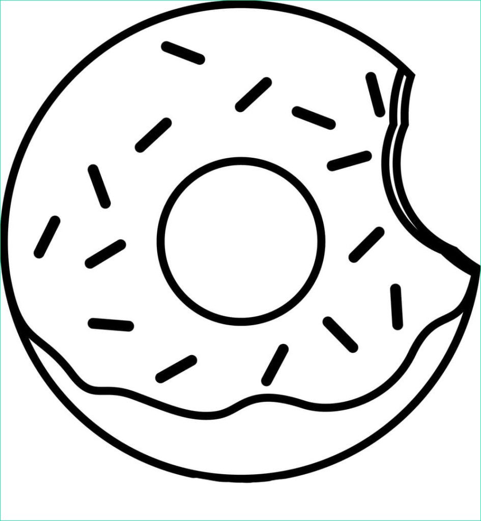 Coloriage Donut Inspirant Photographie Coloriage Beignet Donut Imprimer Gratuitement Au format A4