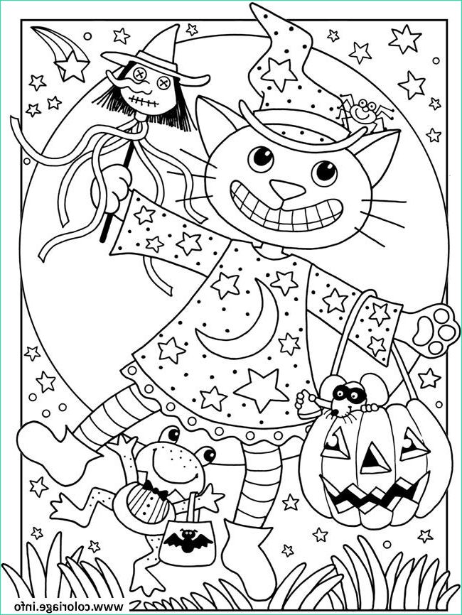 Coloriage Halloween Facile Impressionnant Image Coloriage Halloween Facile Chat Citrouille Dessin