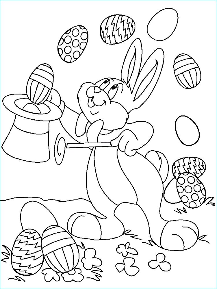Coloriage Lapin Paques Luxe Galerie Coloriages Pâques