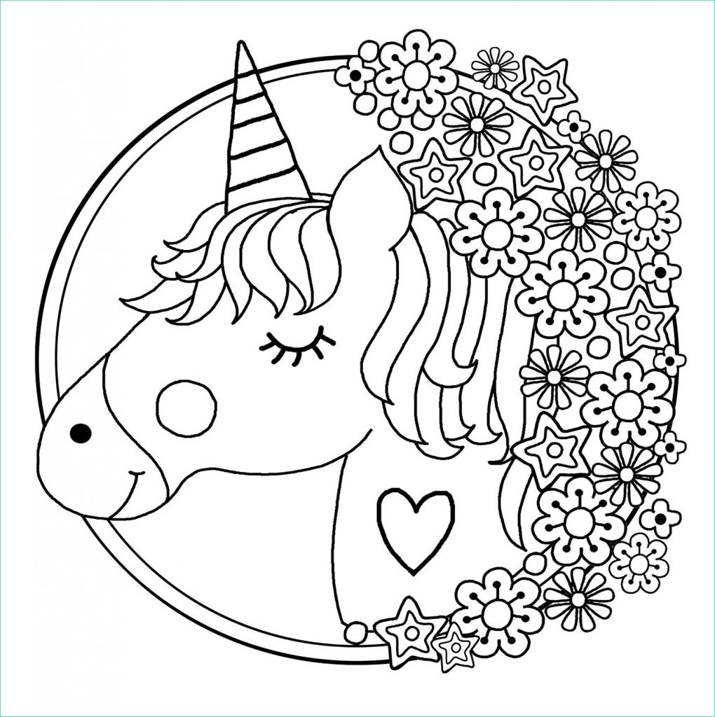 Coloriage Licorne Élégant Stock Coloriage De Licorne à Colorier Pour