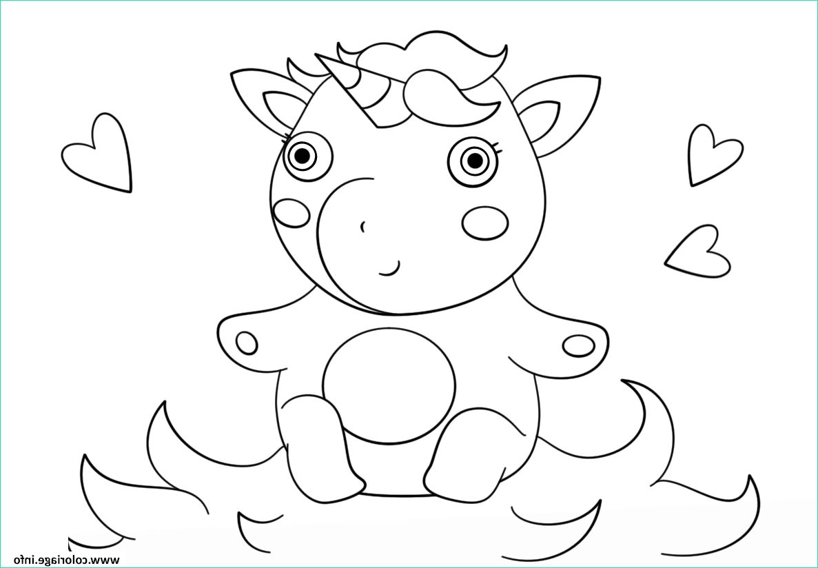 Coloriage Licorne Luxe Image Coloriage Cute Baby Licorne Jecolorie