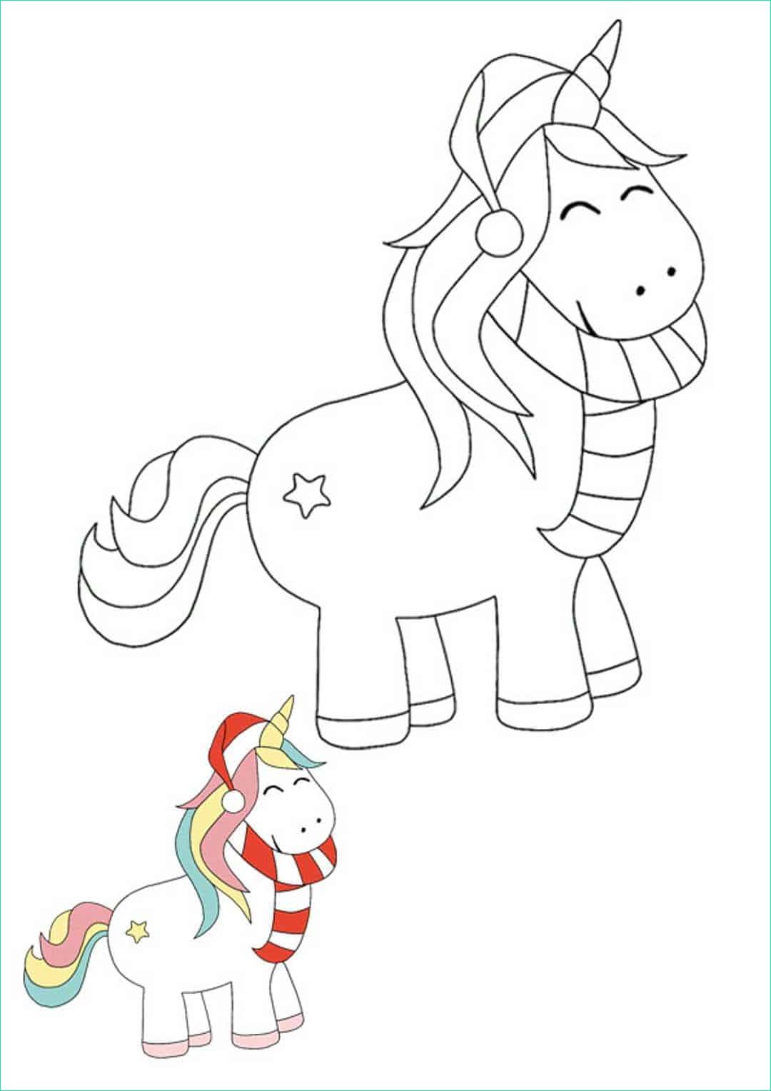 Coloriage Licorne Noel Luxe Images Coloriage Licorne Noel La Team tonton Les Coloriages