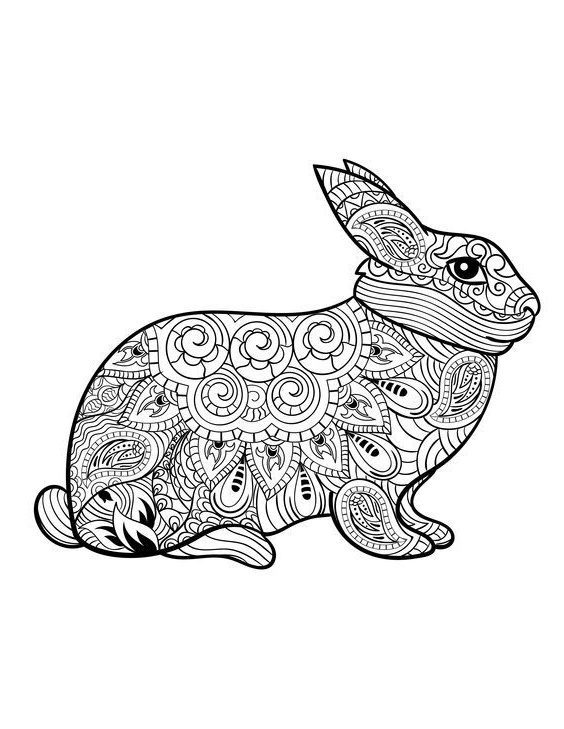 Coloriage Mandala Lapin Élégant Image Les 231 Meilleures Images Du Tableau Coloring Rabbit Sur