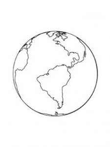 Coloriage Planète Terre Bestof Photos Magnetic Large World Blank Map Outline