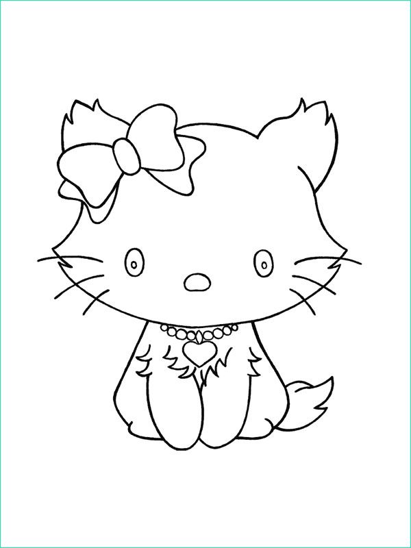 Dessin A Colorier De Chat Luxe Image Coloriage A Imprimer Petit Chat Hello Kitty Gratuit Et