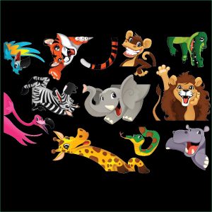 Dessin Animaux Savane Beau Collection Stickers Animaux De La Savane En Folie – Stickers Stickers