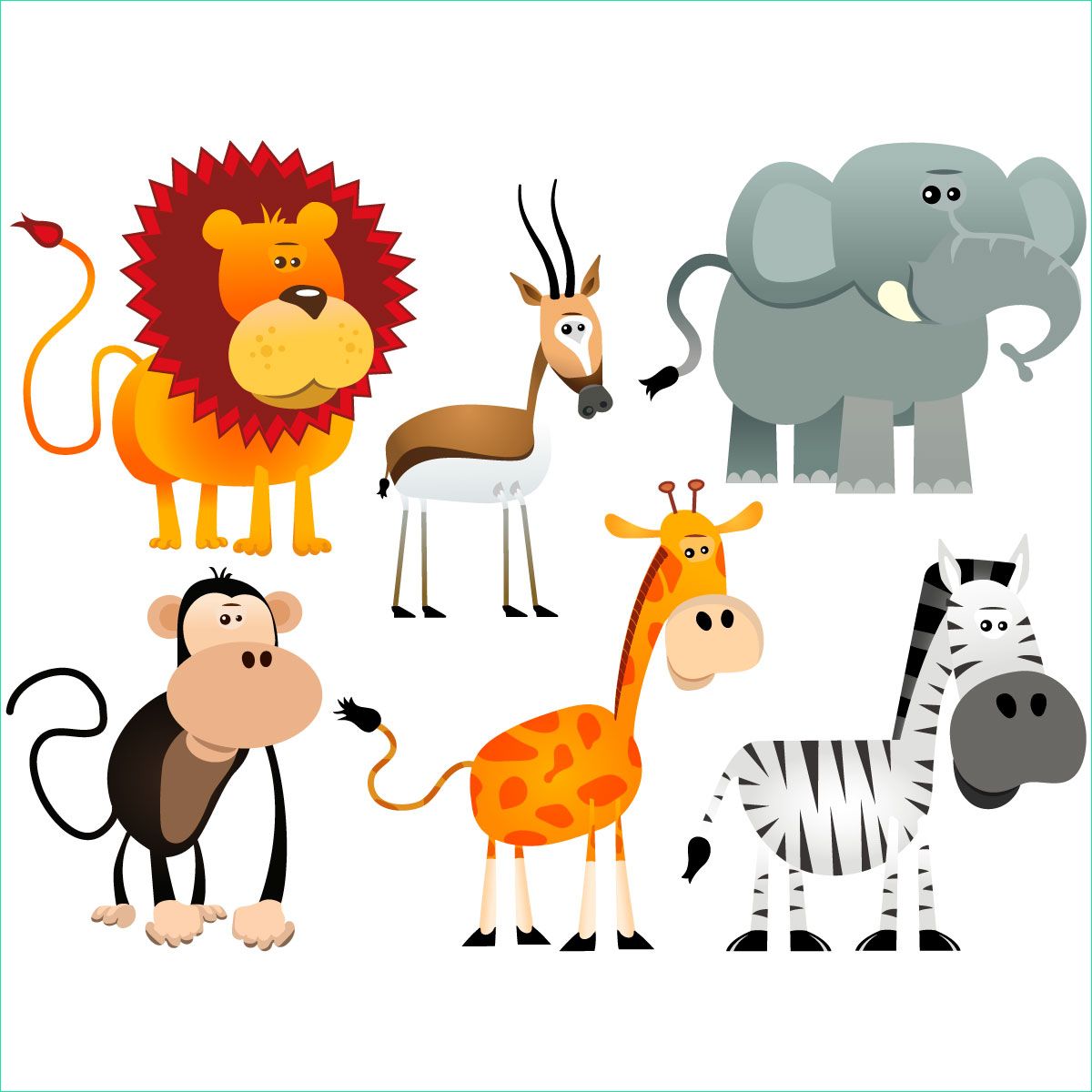 Dessin Animaux Savane Luxe Images Sticker 6 Animaux De La Jungle – Stickers Animaux Animaux