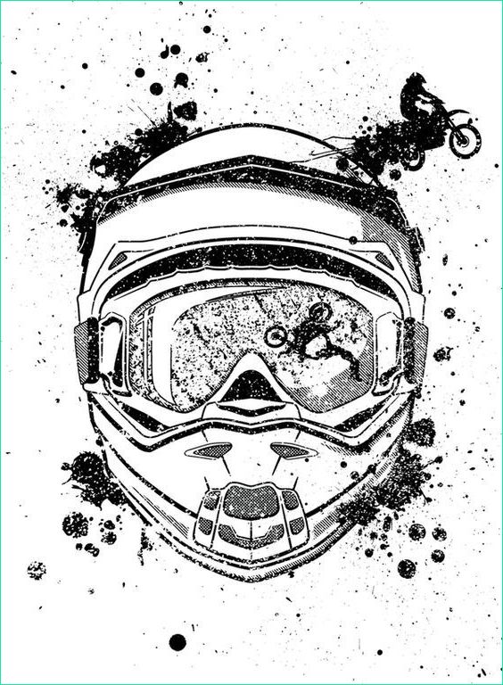 Dessin De Casque De Moto Cross Beau Image Motocross Helmet Drawing at Paintingvalley