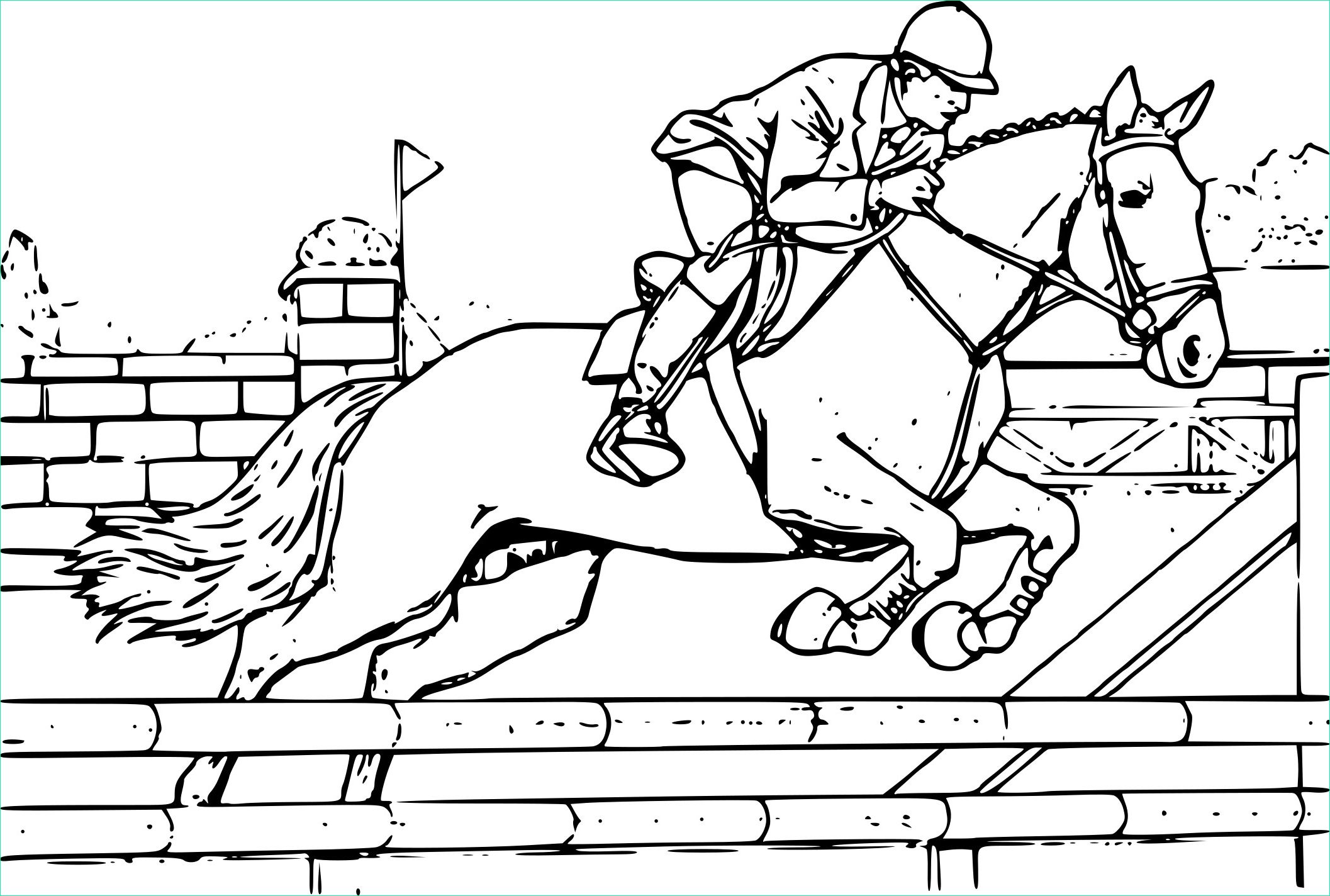 Dessin De Cheval Au Galop Beau Images Coloriage Cheval Grand Galop