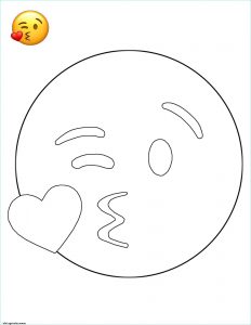 Dessin De Emoji A Imprimer Bestof Image Coloriage Emoji Kissing Smiley Jecolorie