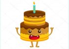 Dessin Gateau D&amp;#039;anniversaire Beau Images Gâteau D’anniversaire Au Chocolat Avec Bougie Happy