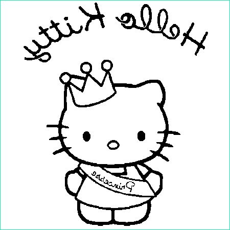 Dessin Hello Kitty à Imprimer Beau Images Coloriage Hello Kitty Grande Taille