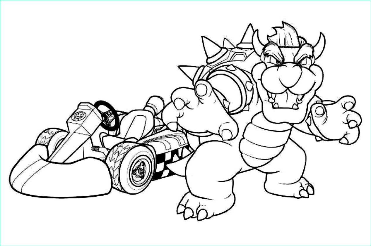 Dessin Mario A Colorier Impressionnant Image Mario Kart to Print for Free Mario Kart Kids Coloring Pages
