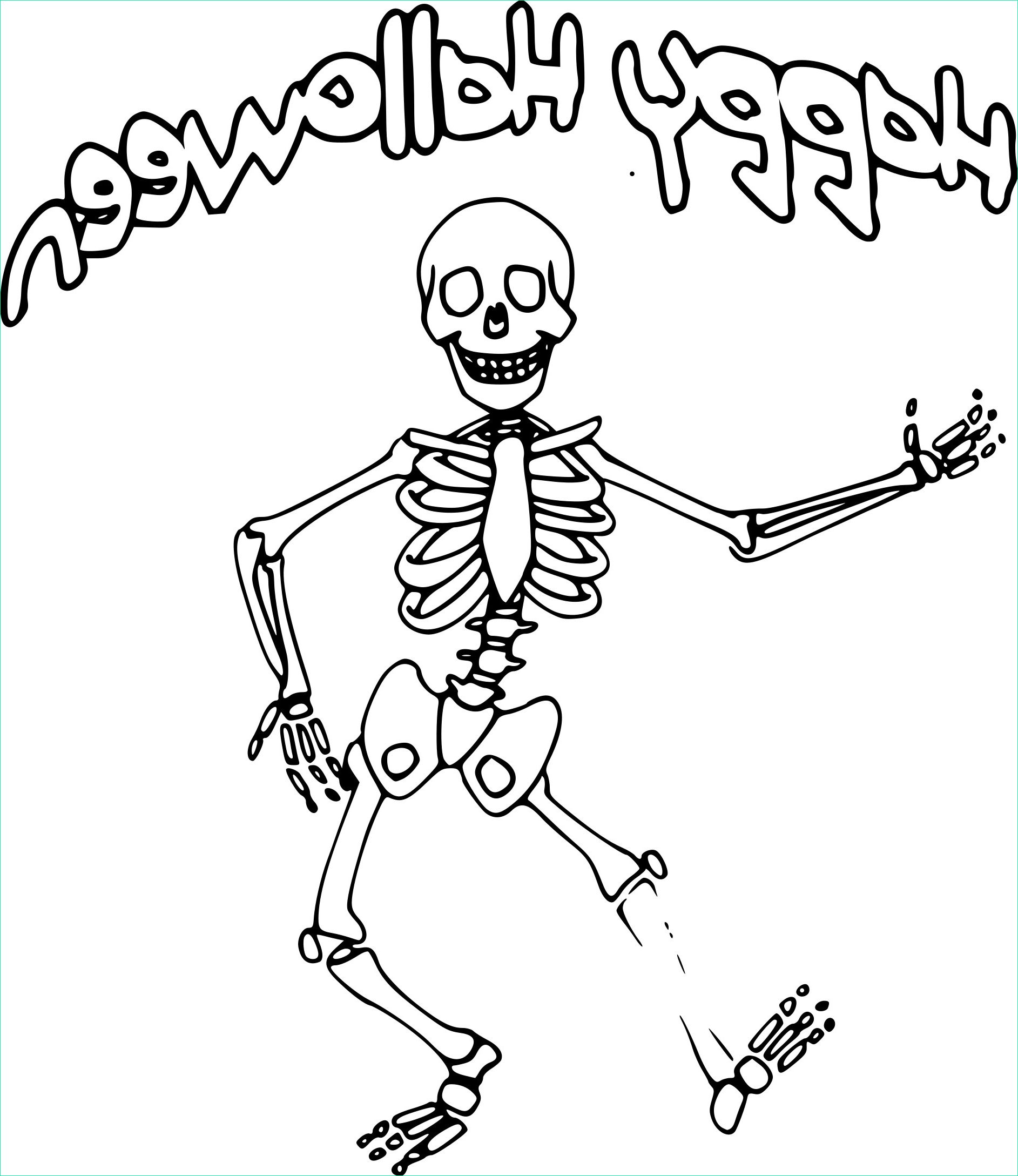 Dessin Squelette Halloween Luxe Photographie Coloriage Squelette Halloween à Imprimer Sur Coloriages Fo