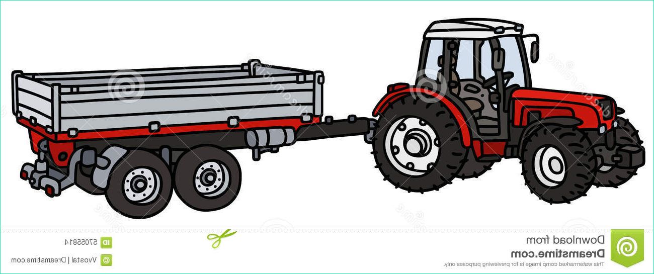 Dessin Tracteur Avec Remorque Beau Photos Tracteur Avec Une Remorque Illustration De Vecteur