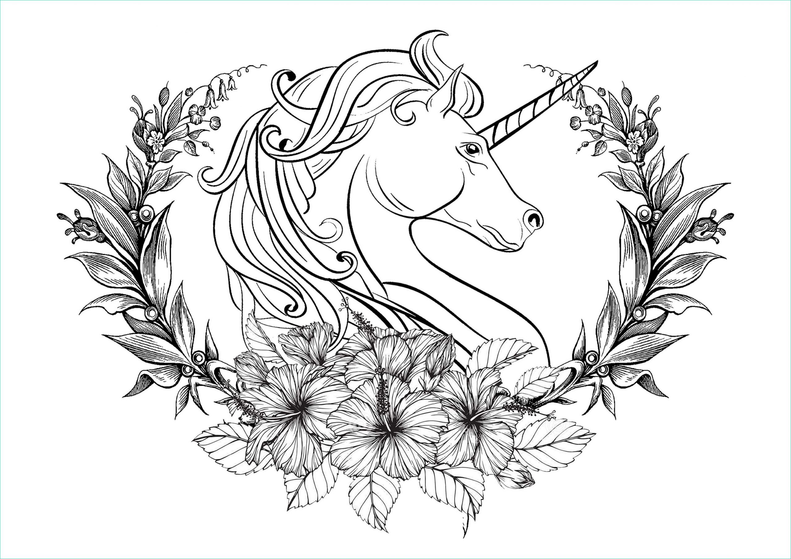Dessin Unicorn Inspirant Photos Licorn and Laurel Wreath Unicorns Adult Coloring Pages