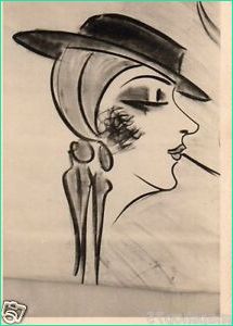 Dessin Vintage Luxe Galerie Ar697 Vintage Anonyme Femme Woman Artistique Dessin