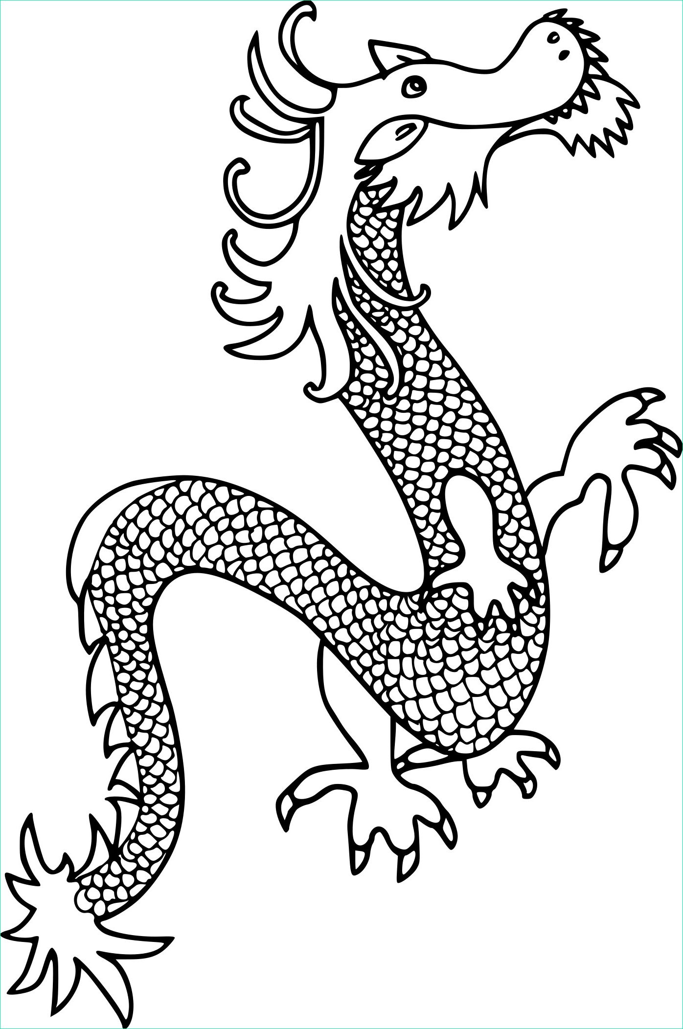 Dragon Chinois Dessin Facile Beau Galerie Coloriage Dragon Chinois Facile à Imprimer Sur Coloriages