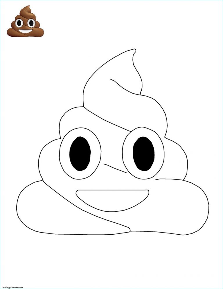 Emoji à Colorier Luxe Images Coloriage Emoji Pile Of Poop Jecolorie ...