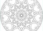 Mandala Coloriage Coeur Nouveau Images Coloriage Fleurs Mandala Avec Coeurs Pour Adulte Dessin