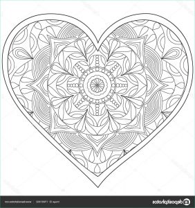 Mandala Coloriage Coeur Nouveau Photos Coeur Amour Circulaire Mandala Pour Adultes Livre De