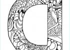 Mandala Lettre Impressionnant Photographie Letter D Zentangle Coloring Page