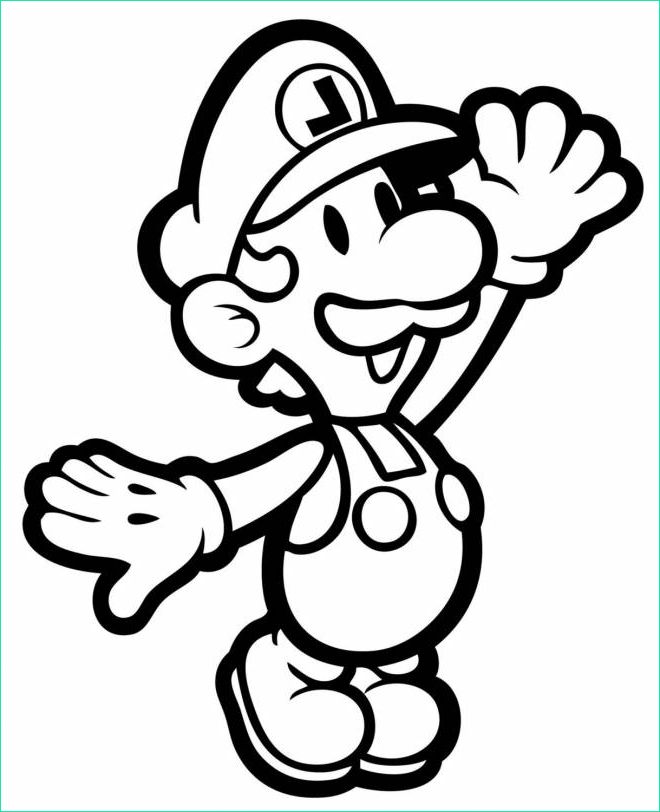 Mario à Colorier Beau Image Coloriage Super Mario Gratuit à Imprimer
