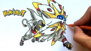 Pokemon Legendaire Coloriage Élégant Images Dessin solgaleo Pokémon