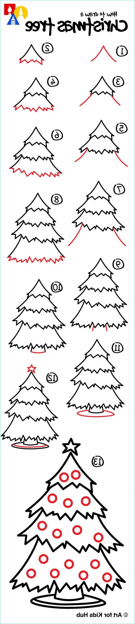 Sapin De Noel Dessin Facile Bestof Images How to Draw A Christmas Tree Art for Kids Hub