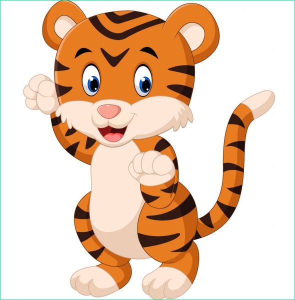 Tigre Cartoon Cool Photographie Cute Tiger Cartoon Posing — Stock Vector © Starlight789