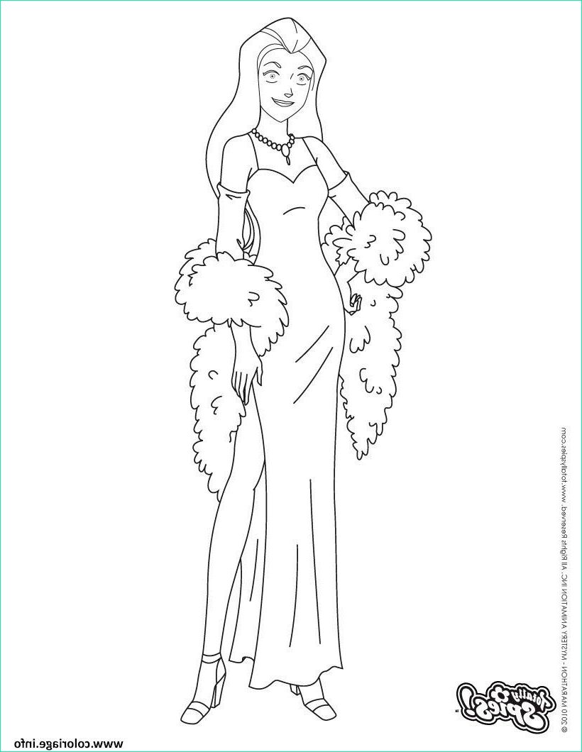Totally Spies Coloriage Beau Image Coloriage Sam En Robe De soiree totally Spies Dessin