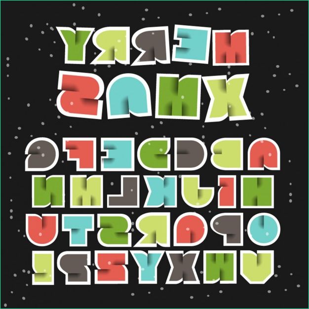 Alphabet Noel Beau Collection Colorful Christmas Alphabet Vector