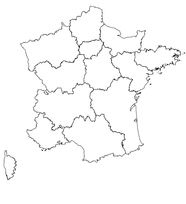 Carte De France Vierge à Compléter Élégant Photos Carte Régions De France 2016 à Pléter