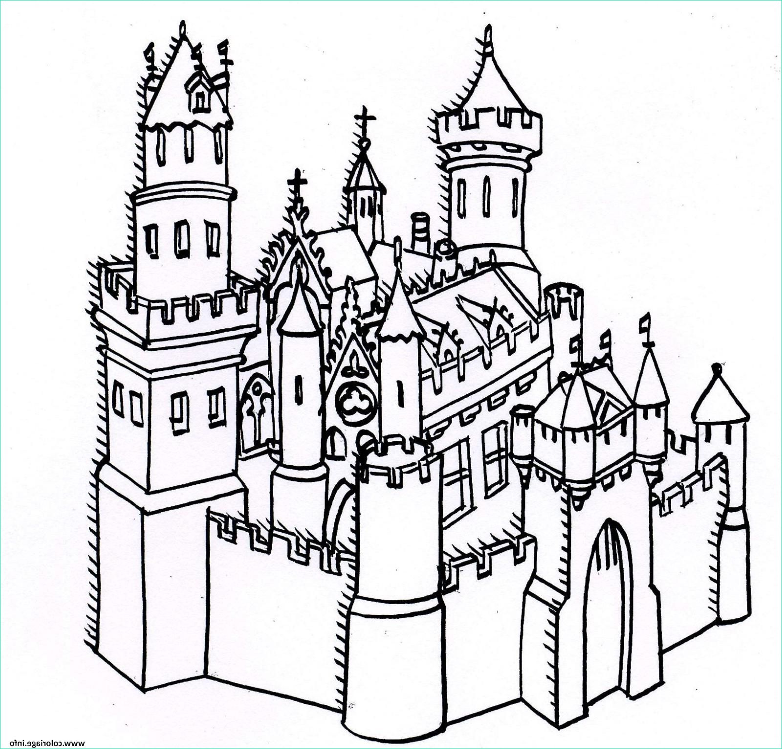 Chateau fort Coloriage Luxe Stock Coloriage Chateau forteresse Jecolorie