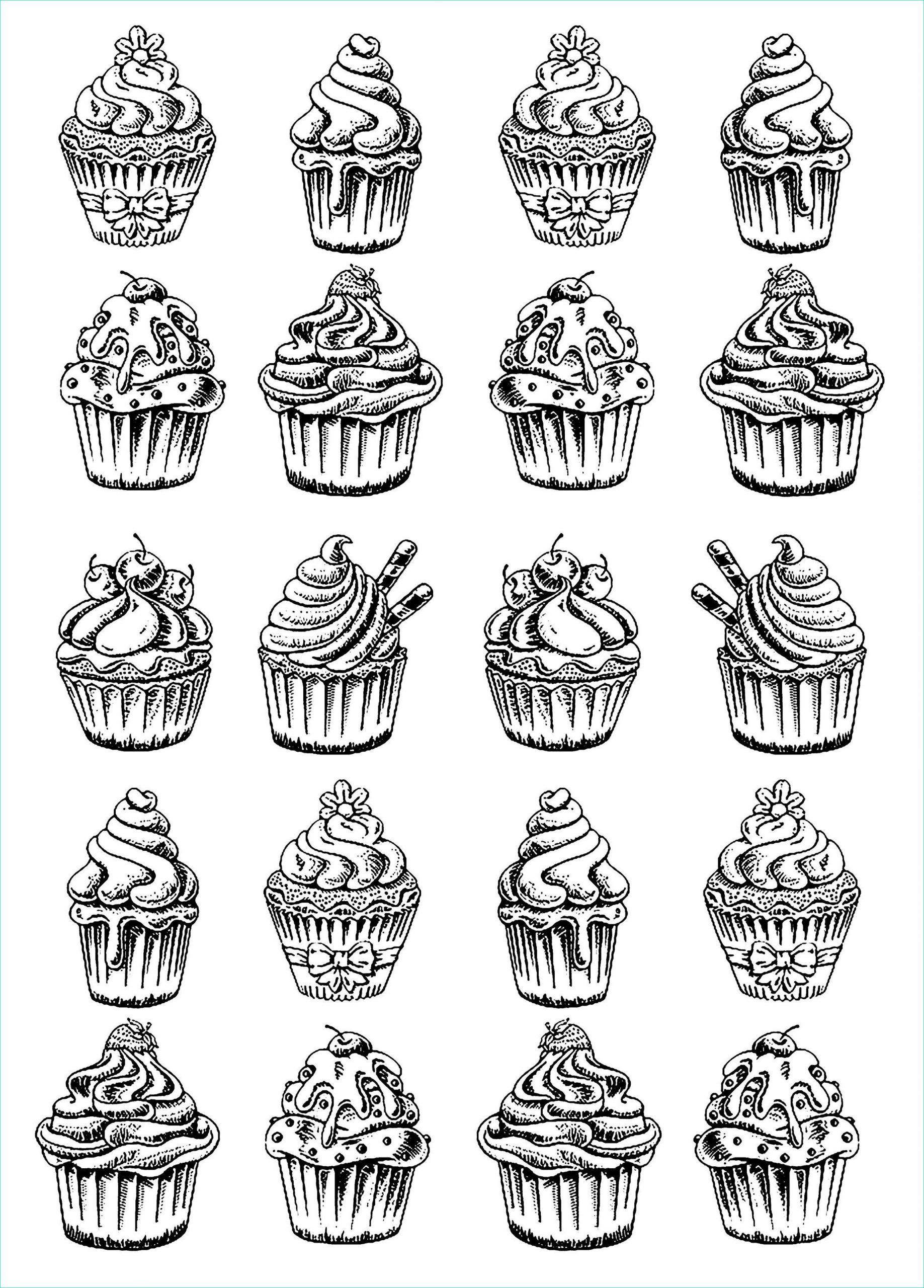 Coloriage à Imprimer Cupcake Impressionnant Collection Vingt Bons Cupcakes Coloriages Cupcakes Et Gâteaux
