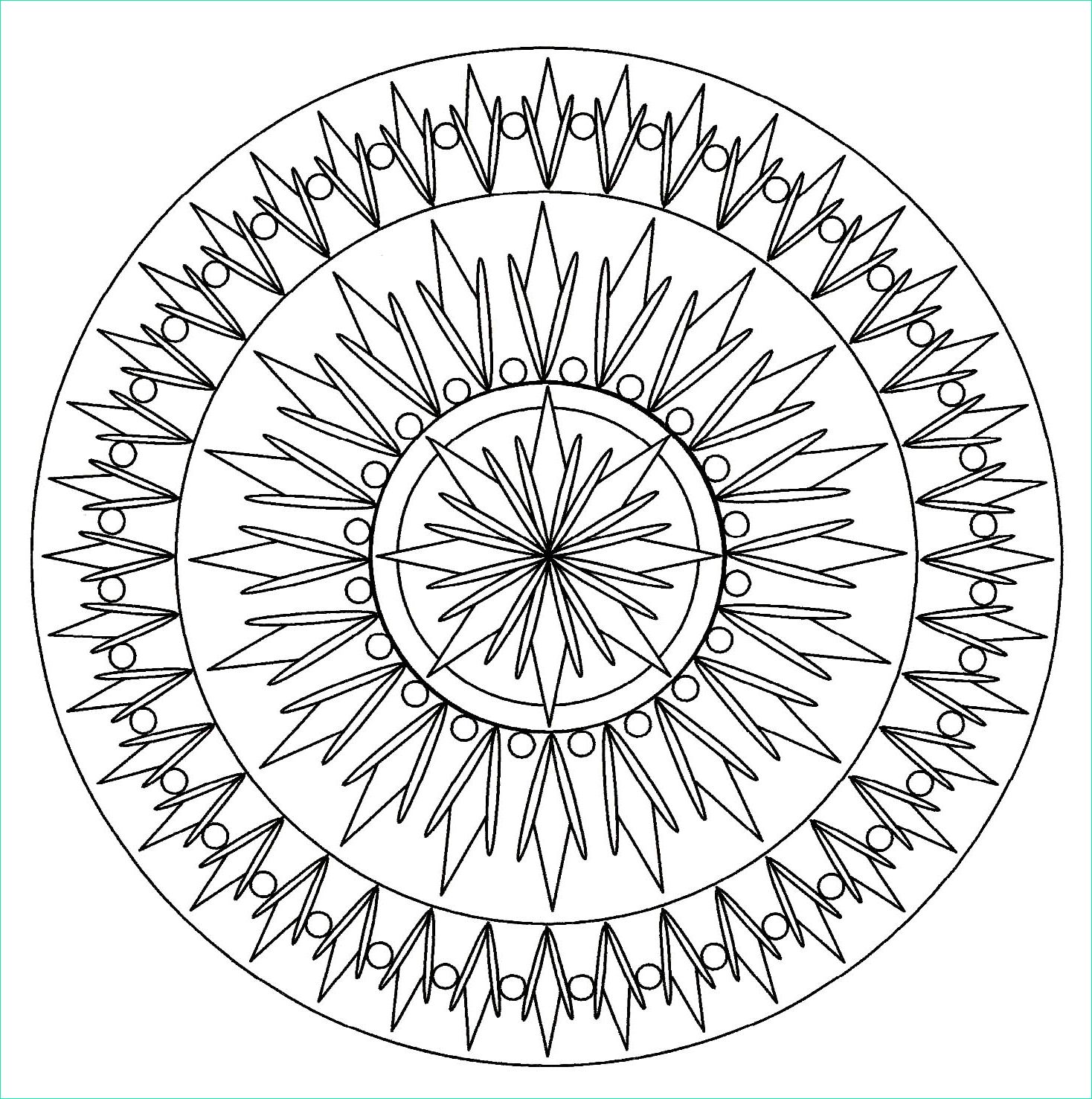 frais coloriage imprimer mandala facile