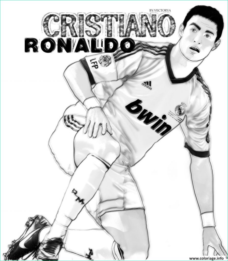 Coloriage De Ronaldo Impressionnant Images Cr7 Dessin Beau S Coloriage Cristiano Ronaldo Vector