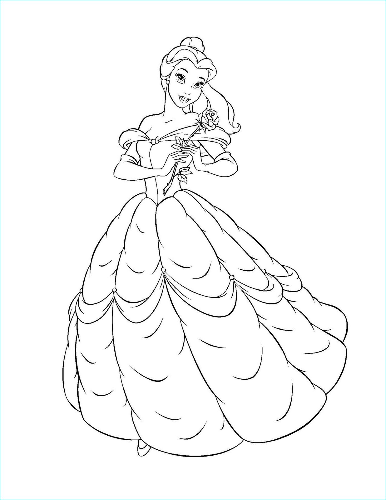 Coloriage Disney Princesse Belle Beau Image Free Printable Belle Coloring Pages for Kids