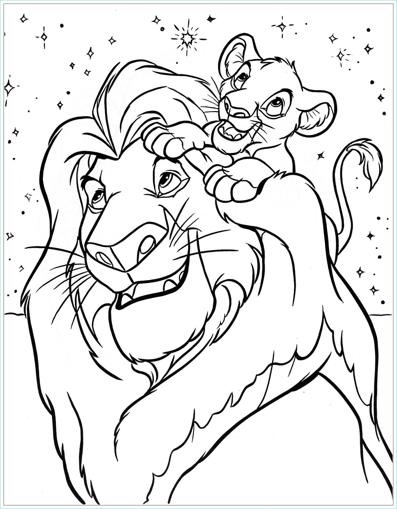 Coloriage Disney Roi Lion Cool Images Simba Et son Père Coloriage Le Roi Lion Coloriages